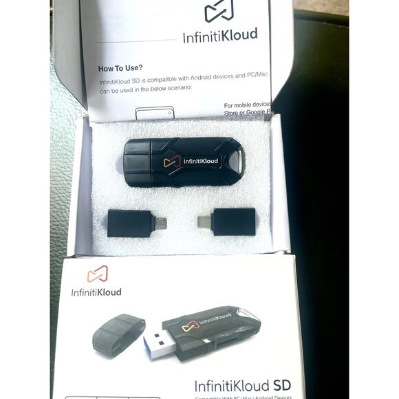 USB Flash Drive Stick InfinitiKloud SD Backup Solution Device For PC/MAC/Android - Picture 3 of 6